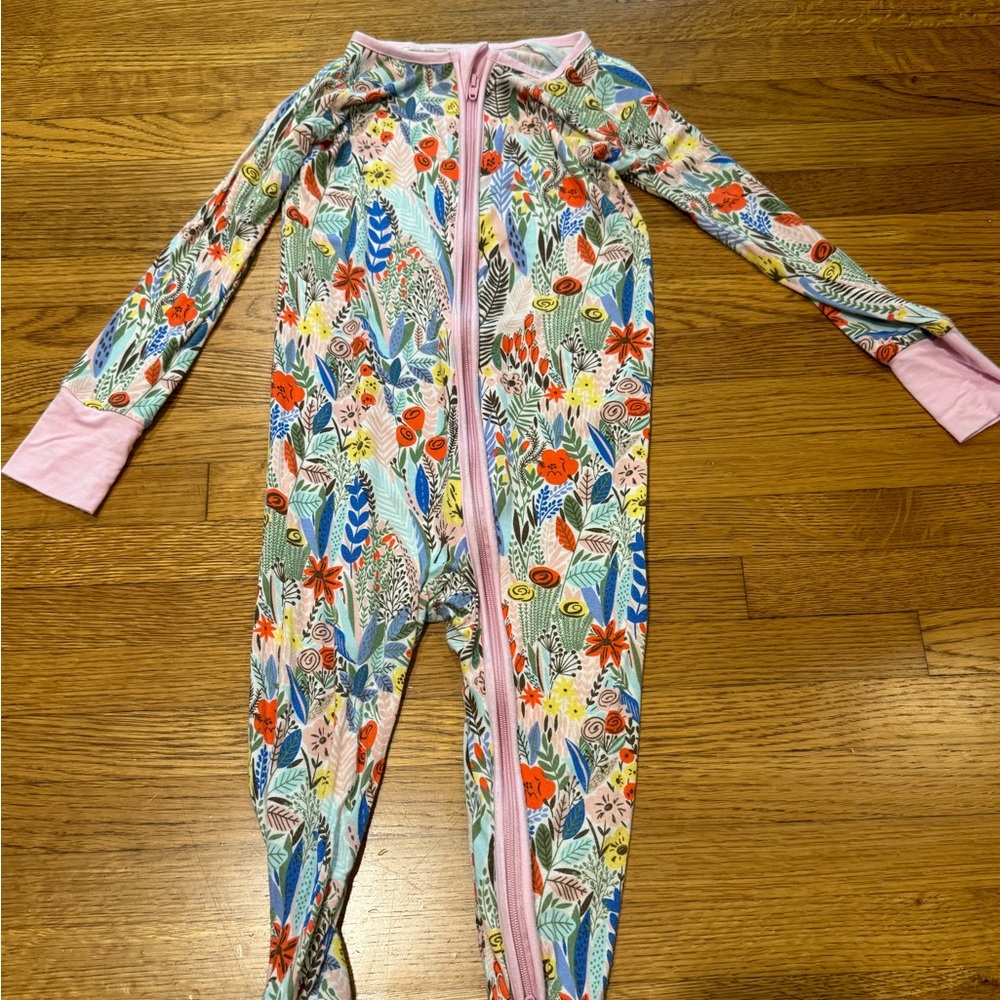Little Sleepies pink original floral zippy (retired print)